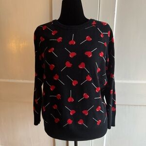 Torrid Lollipop Hearts Sweater, Women’s Size 0